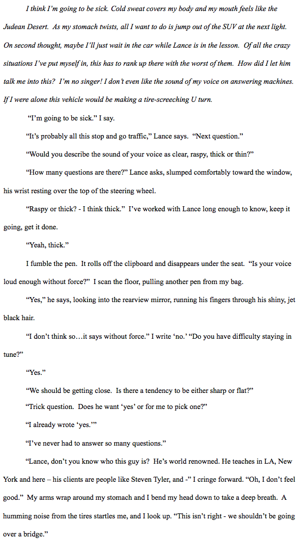 sample of line editing - before editing