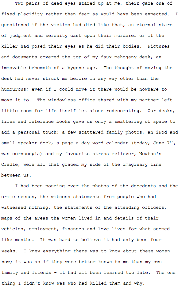 sample of line editing - before editing